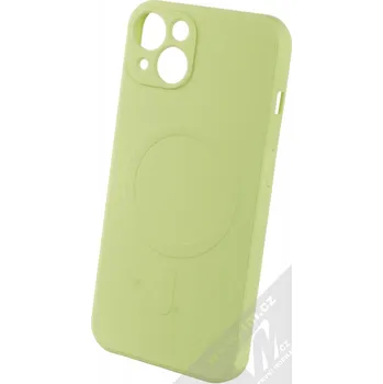 Pouzdro na mobilní telefon 1Mcz MagSilicone TPU ochranný kryt s MagSafe pro Apple iPhone 13 světle zelená (light green)