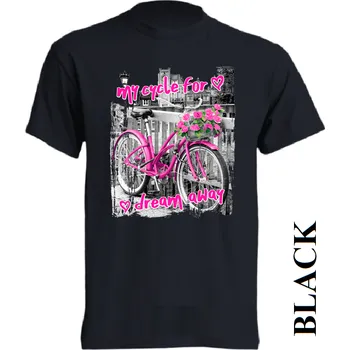 Dívčí tričko detske-levne-bavlnene-tricko-potisk-kolo Barva: Black -černá, velikost: 128