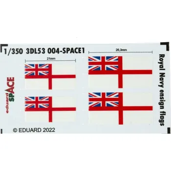 Plastikový model Eduard 1/350 Royal Navy ensign flags SPACE