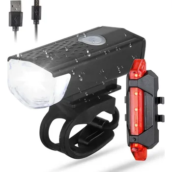 Cyklosvítilna Sada přední + zadní Nabíjecí výkonná sada osvětlení Vašeho bicyklu