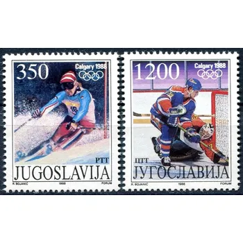 Poštovní známka (1988) MiNr. 2264 - 2265 ** - Jugoslávie - ZOH Calgary