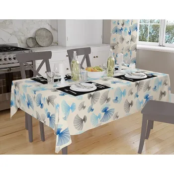 ubrus Orbytex Ubrus teflonový - vějíř modrý Rozměry: 90x120, Tvar: Obdélník