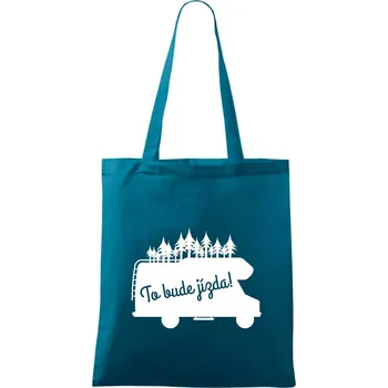 To bude jízda - alkovna - Taška bavlněná - 42 x 38 cm ( Petrolejová )