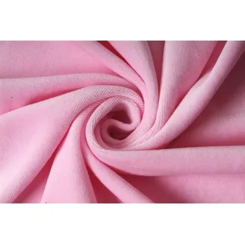 Galanterie Kojenecký plyš, světle růžová, látky, metráž