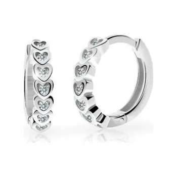 Náušnice Cutie Jewellery Dětské náušnice z bílého zlata C3340B-Bílá