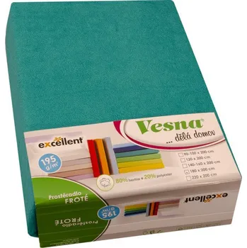 Prostěradlo Vesna Prostěradlo froté Excellent aqua 90x200 cm