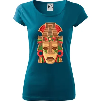 Dámské oblečení Mayové maska červené uši - Dámské triko Pure - XL ( Petrolejová )
