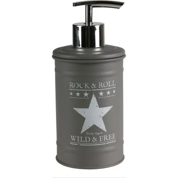 Koupelnový plechový set ELVIS šedá Mybesthome název: dávkovač na mýdlo