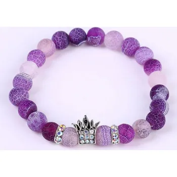Náramek Náramek z kamenů Korunka Purple Stone Fialová