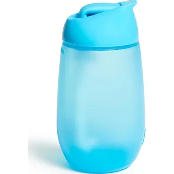 dětská jídelní sada Munchkin - Hrneček s brčkem Simple Clean 296ml - modrý
