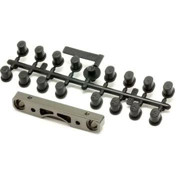 RC náhradní díl SWORKz hlíkový spodní držák přední nápravy, včetně vložek, 1 ks. - expresní doprava