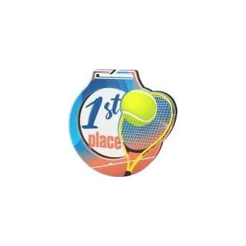 Dřevěná medaile - tenis - Průměr: 7cm