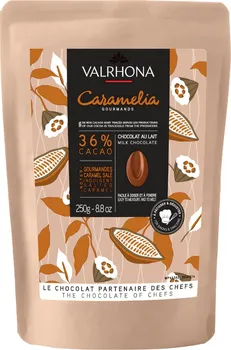 Čokoláda Valrhona Caramelia Feves mléčná 36 % 250 g