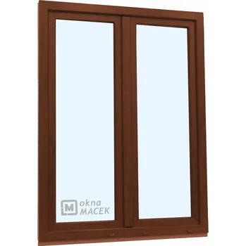 Vchodové dveře Plastové balkonové dveře - KNIPPING 70 AD, 1500x2200 mm, O+OS klapačka, ořech Otevírání: levé, Barva, imitace: ořech/bílá (jednostranně), Provedení: jednostranná klika + madýlko + PVC rám + příslušenství a montážní materiál zdarma