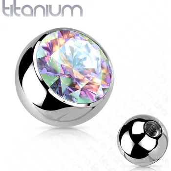 Piercing Šperky4U Náhradní kulička TITAN, 1,2 mm, průměr 4 mm - TIT1195AB-1204