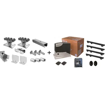 NICE ROAD 400 SZ KOMPLETNÍ SESTAVA PRO POSUVNOU BRÁNU DO 300KG/4M, CAIS KIT FERO SZ 02