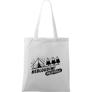 Nebloudím, objevuji - hory - Taška bavlněná - 42 x 38 cm ( Bílá )