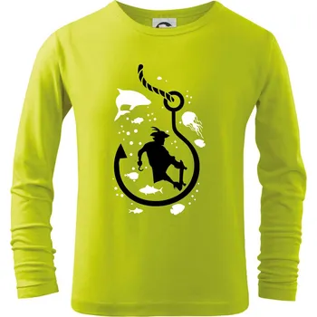 Chlapecké oblečení Skaterhook - Triko dětské Long Sleeve - 158 cm/12 let ( Limetková )