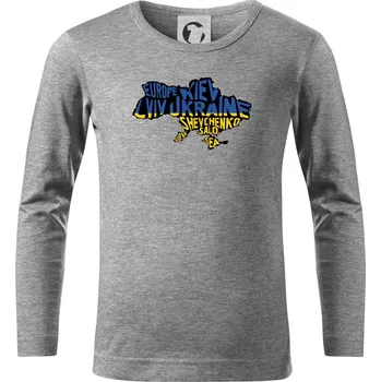 Chlapecké tričko Ukrajina - jména měst - Evropa - Triko dětské Long Sleeve - 122 cm/6 let ( Tmavě šedý melír )