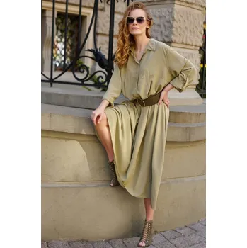 Dámské šaty Glara Dlouhé šaty se zapínáním na knoflíky 777963