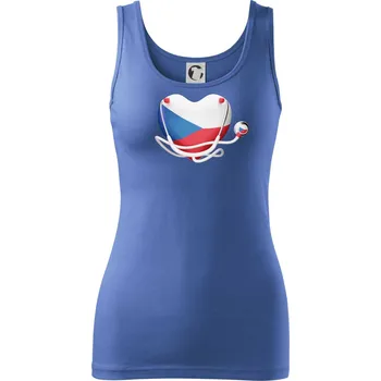 Dámské tričko Český doktor logo - Dámské tílko - 2XL ( Azurově modrá )