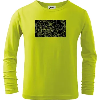 Chlapecké tričko Kiev - mapa - Triko dětské Long Sleeve - 158 cm/12 let ( Limetková )