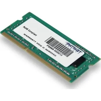 Operační paměť Patriot Patriot/SO-DIMM DDR3/4GB/1600MHz/CL11/1x4GB, PSD34G160081S
