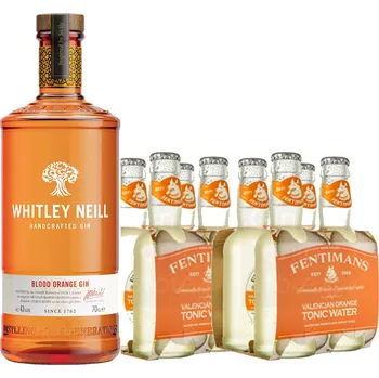 Gin Whitley Neill blood orange gin 0,7L 43% (sada) + Fentimans Valencian orange tonic 0,2L 8ks