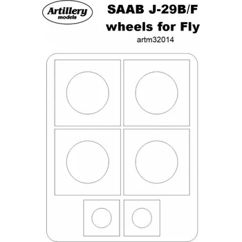 Plastikový model Fly 1/32 Masks for SAAB J-29 B/F wheels (FLY)