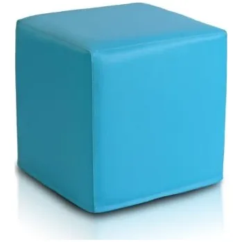 Sedací pytel Sedací vak taburetka Block kostka tyrkysová ekokůže TiaHome