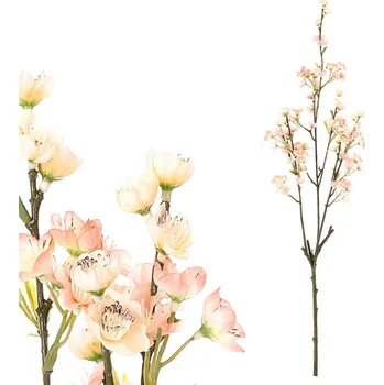 umělá květina Větev třešeň LUX lososová - 77 cm