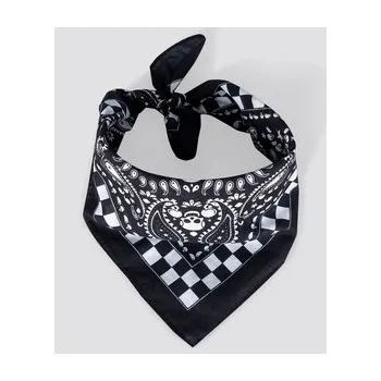 Šátek Šátek s paisley vzorem, lebkami a šachovnicí