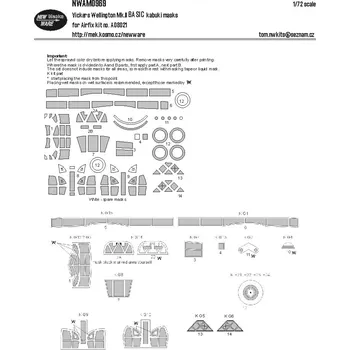 Plastikový model New Ware 1/72 Mask Vickers Wellington Mk.II BASIC (AIRFIX)