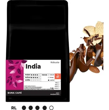 Káva BUNA CAFÉ India, washed, RL45, 500g