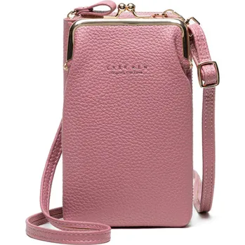 Peněženka Carrken cestovní peněženka s ramenním popruhem Barva: Tmavě růžová - doprava zdarma od 1499 Kč