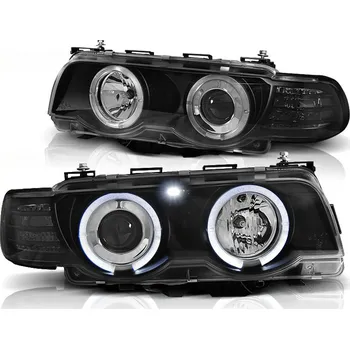 Přední světlomet Tuning Tec Přední světla BMW E38 09.98-07.01 ANGEL EYES ČERNÉ