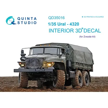 Plastikový model Quinta studio 1/35 Ural-4320 3D-Print&col.Interior (ZVE)