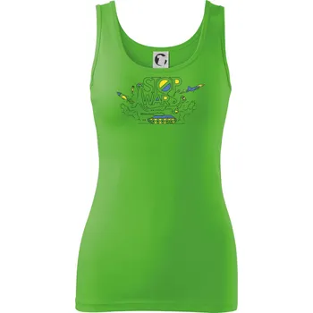 Dámské tričko Stop war - Ukrajinské barvy - Dámské tílko - XS ( Apple Green )