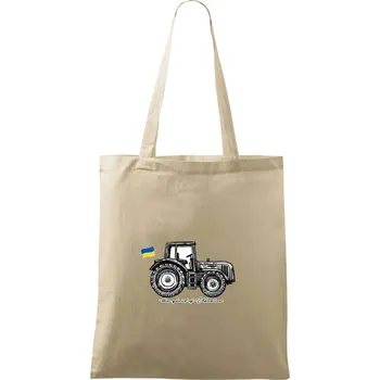 Nákupní taška The ghost of Ukraine - traktor - Taška bavlněná - 42 x 38 cm ( Naturální )