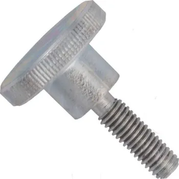 Šroub Din 464, šroub s vysokou rýhovanou hlavou, ocel 4.6, zinek bílý, m4x8 mm