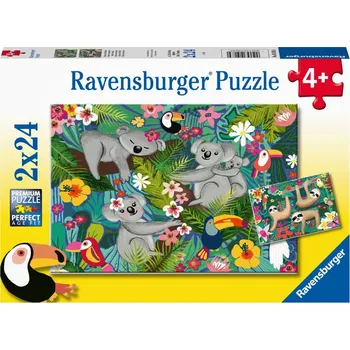 Ravensburger Koaly a lenochodi 2x24 dílků