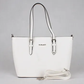 Kabelka Bílá velká elegantní pevná kabelka na rameno FLORA&CO F9126