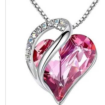 Souprava šperků Řetízek s přívěskem krystal srdce (Řetízek s přívěskem)