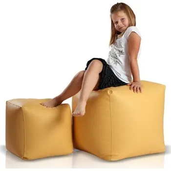 Sedací pytel Sedací vak taburetka malá žlutá TiaHome