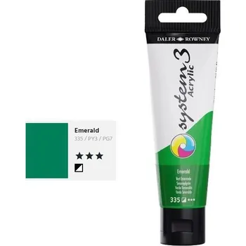 Speciální výtvarná barva Daler & Rowney System 3 Acrylic 59ml - Emerald 335