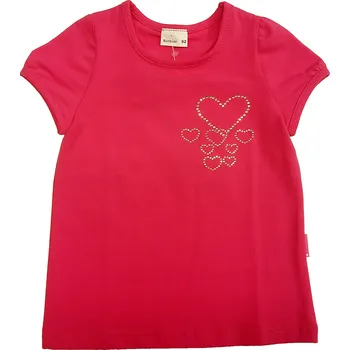 Dívčí tričko srdíčka 110 růžová