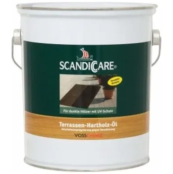 Olej na dřevo Terasový olej na dřevo SCANDICCARE Terrassen Hartholz Ol - tmavý 10L