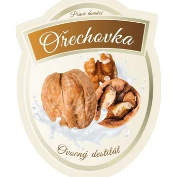 Samolepící etiketa Tisk samolepky ořechovka - 75x95mm