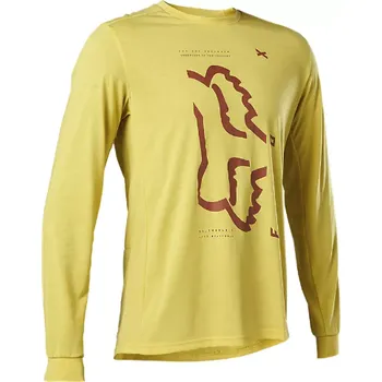 cyklistický dres Dres Fox Racing RANGER DRIRELEASE Pear Yellow Velikost: XXL