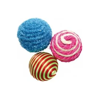 Hračka pro kočku Hračka PET NOVA sisal set míčků